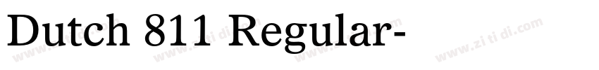 Dutch 811 Regular字体转换